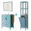 Pack mueble + columna auxiliar con cesto + espejo Aran