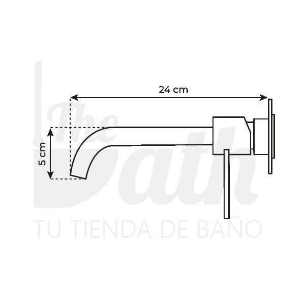 Grifo de ducha empotrado Palos negro mate