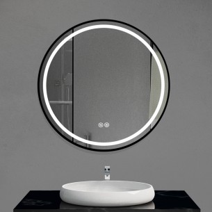 Espelho do banheiro com luz...