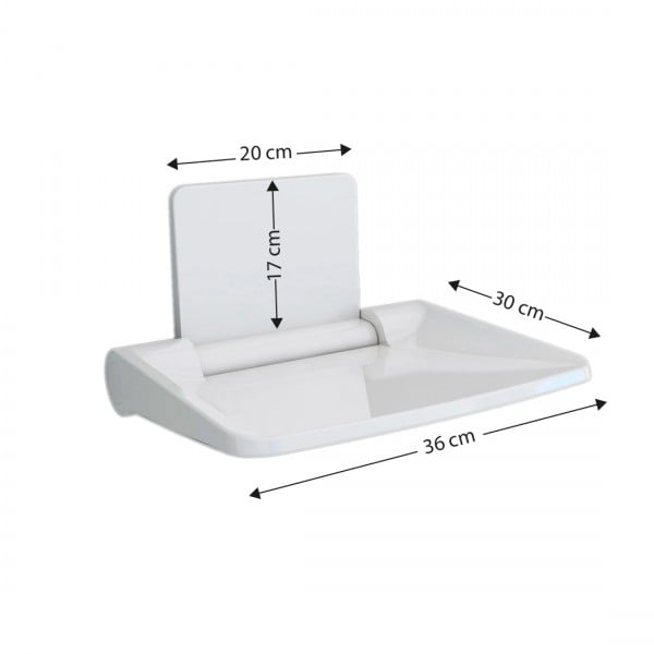 Taburete de Ducha Plegable MSV - Blanco