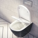 Toilette Bicolore suspendu sans monture