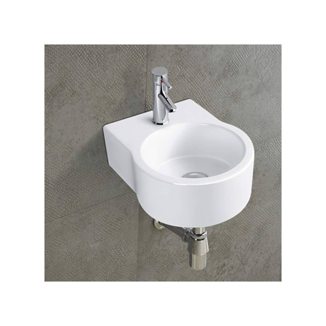  Lavabo rectangulaire avec un robinet pour vestiaire WxHxD  Support de fixation murale  blanc Durovin Mini lavabo en céramique pour salles de bains Bassin seulement 360x95x180mm 
