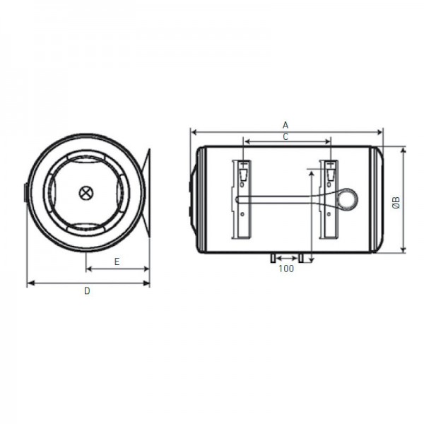 Calefator Elétrico horizontal Baxi