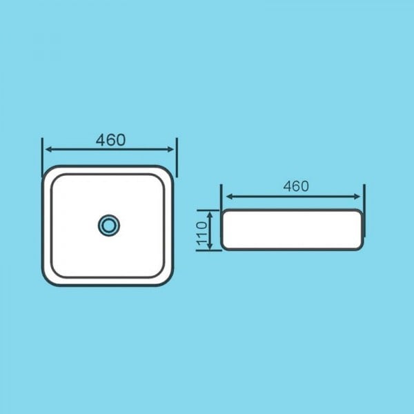 Lavabo sobre encimera Sade