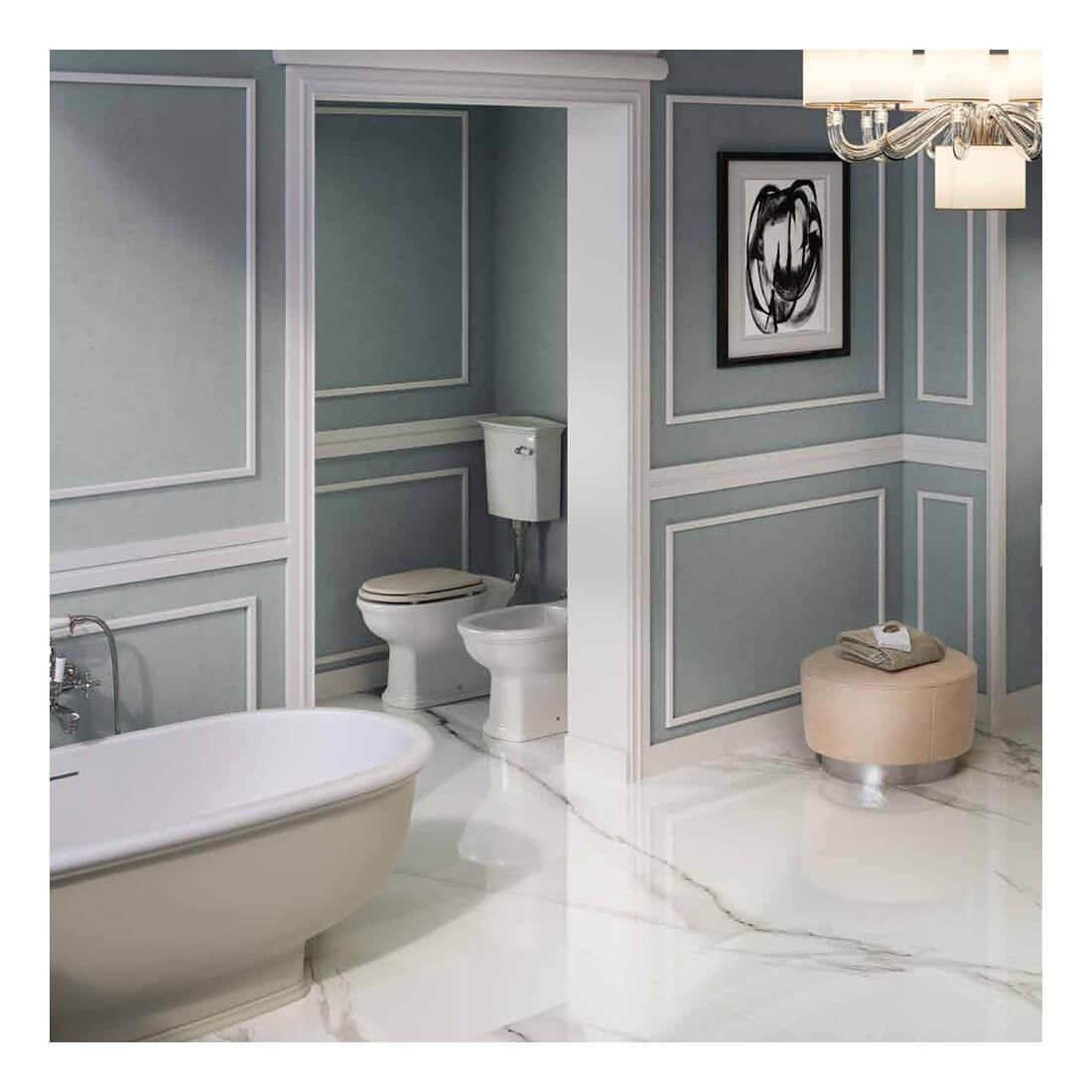 ▷  Toilette à réservoir moyen modèle Rak Ceramics Washington